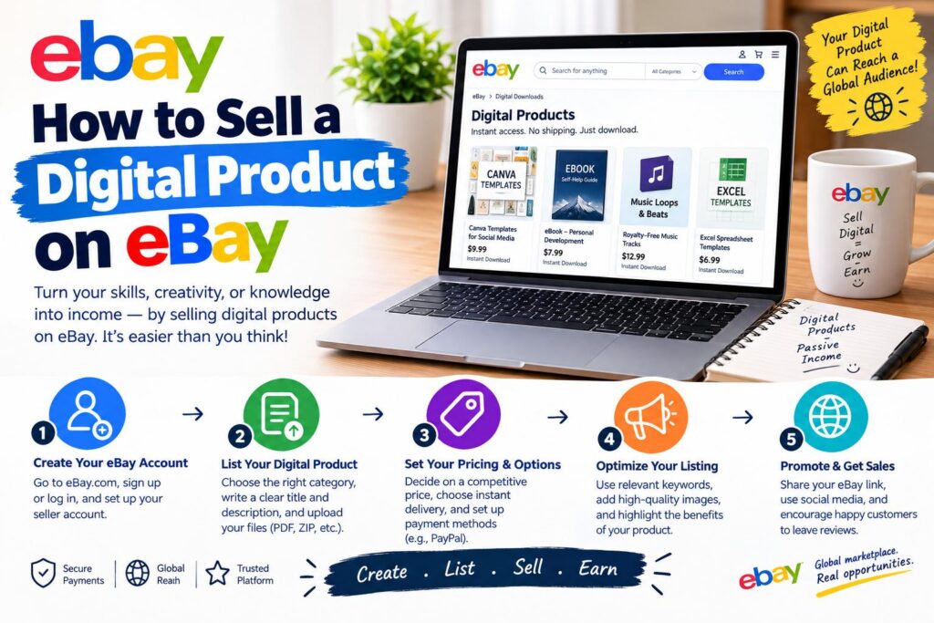 How to sell a digital product on ebay