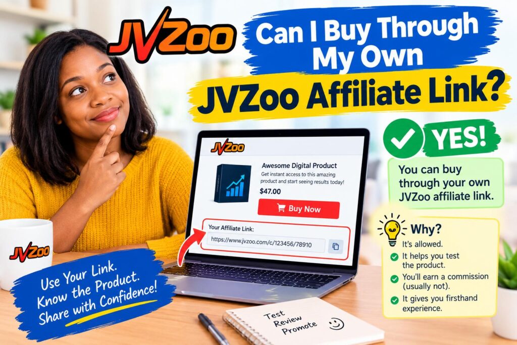 Can I buy through my own jvzoo affiliate link